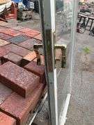 Glass Front Storm Door with Brass Handle, 80″Hx32″W