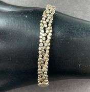 Four Strand Bracelet Milor Silver Made In Italy 9.8 grams Sterling Silver size 7.5"