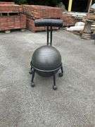 Yoga Ball Balance Chair with Backrest and Rolling Base