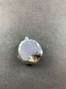 Amethyst geode pendant silvertone