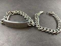 Two Men's Bracelet One Is Engraved With "Gary"