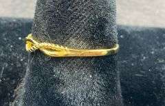 Gold over sterling silver ring size 6