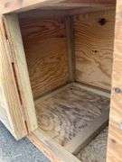 Wooden Dog House With Hinged Door