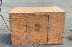 Wooden Dog House With Hinged Door