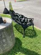 Aluminum Grapevine-Themed Garden Seat