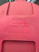 Rubbermaid Roughneck Trash Can with Red Lid