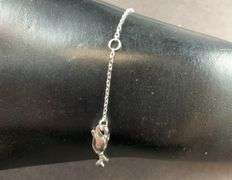 Sterling silver horseshoe bracelet 6-8in
