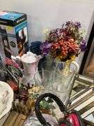 Four Boxes of Decorative Items, Tableware, Textiles, and Collectibles