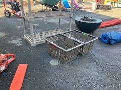 Gray Plastic Handheld Baskets