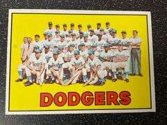 1967 Topps #503 Los Angeles Dodgers Team Card