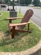 Outdoor Adirondack-Style Chair in Brown Finish