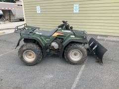 Kawasaki Bayou 300 4-Wheeler, 4x4. Front 4 foot blade and winch.