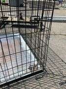 Wire Pet Cage with Metal Tray Liner, 42”Lx28”Wx30”H