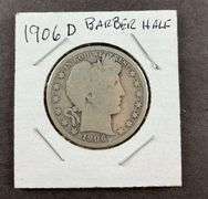1906 D barber half dollar