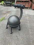 Yoga Ball Balance Chair with Backrest and Rolling Base