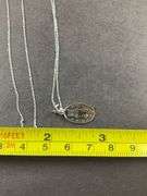 Sterling silver religious necklace 18in