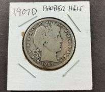 1907 D barber half dollar