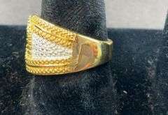 Diamond accent ring size 7 Goldplated