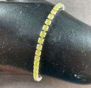Yellow CZ 6-8in stainless tennis bracelet