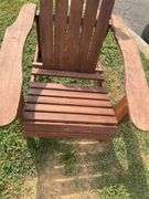 Outdoor Adirondack-Style Chair in Brown Finish