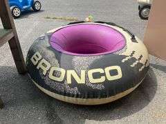 Bronco Inflatable Tube with Purple Interior and Handles