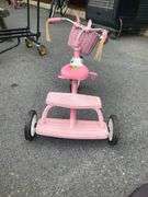 Radio Flyer Pink Tricycle with Basket and Streamers