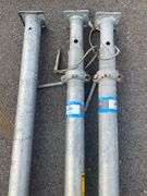 Three Galvanized Steel Shoring Posts with Threaded Ends