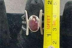 Sterling silver tourmaline quartz ring size 8