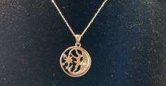 Sterling silver sun/moon necklace 18in