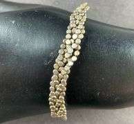 Four Strand Bracelet Milor Silver Made In Italy 9.8 grams Sterling Silver size 7.5"
