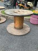 Wooden Spool, 36-Inch Diameter x 25-Inch Height