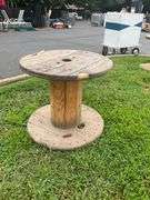Wooden Spool With 24-Inch Height and 28-Inch Diameter