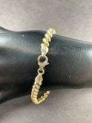 Gold Tone Bracelet Made In Italy 9.7 grams Sterling Silver size 8"