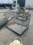 Wire Pet Cage with Plastic Liner, 42”Lx28”Wx30”H