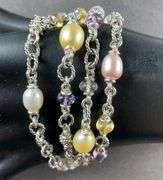 Four Strand Bracelet by Michael Dawkins 36.8 grams Sterling Silver size 6.5"