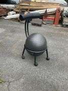 Yoga Ball Balance Chair with Backrest and Rolling Base