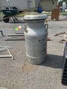Metal Dairy Can with Handle and Top Lid, 21”H