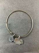 Bangle Bracelet With Two Charms (Chubby Chico Charms)