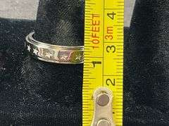 Sterling silver size 10 stars spinner band ring 6.2g
