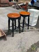 Black and Brown Barstools, 24-Inch Seat Height