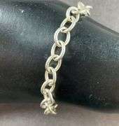 Simple Silver Bracelet With Toggle Clasp 11.3 grams Sterling Silver size 7.5"