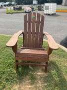 Outdoor Adirondack-Style Chair in Brown Finish