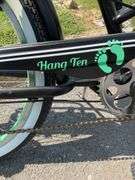 Hang Ten California 7-Speed Cruiser Bicycle with Green Accents