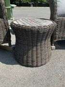 3-Piece Wicker Set With Two Rocking Chairs and Round Table