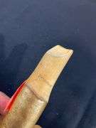 Vintage hand carved wooden bird whistle made in Switzerland