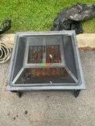 Metal Outdoor Fire Pit with Mesh Top, 26″ x 26″