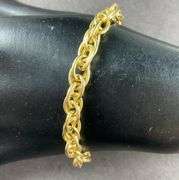 Gold Tone Bracelet Made In italy 6.8 grams Sterling Silver size 7"