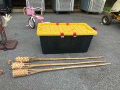 Yellow-Lidded Commander XXL Tote and Three Tiki Torches