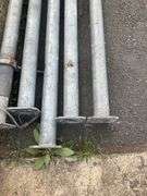 Five Galvanized Shoring Posts with Adjustable Threaded Ends