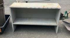 Two-Tier Shelf Unit, Gray, 36”x12”x22”H
